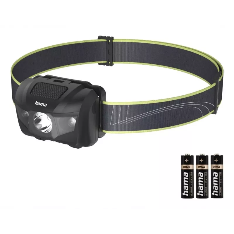 Hama HL200 musta, sininen, keltainen otsalamppu LED