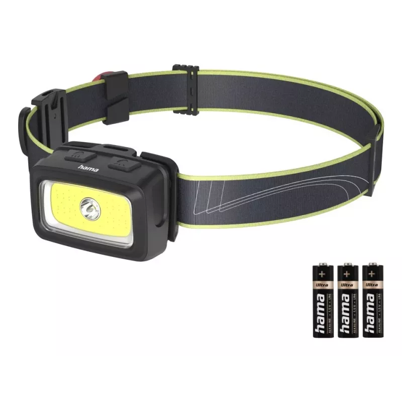 Hama HL350 musta, sininen, keltainen otsalamppu LED
