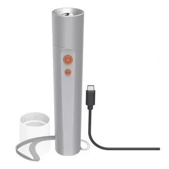 Käsivalaisin Hama FL350-C hopea LED 3W USB ladattava