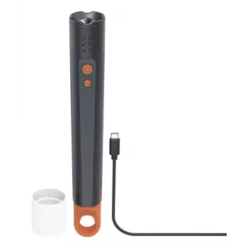 Ladattava LED-taskulamppu HAMA FLX1200-C — alumiini, iskunkestävä, 4 tilaa + SOS