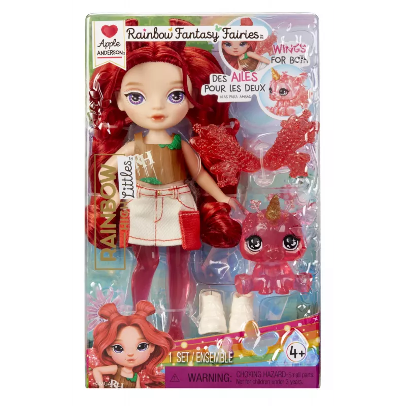 Rainbow High Littles Rainbow Fantasy Fairies -nukke - Apple (punainen)