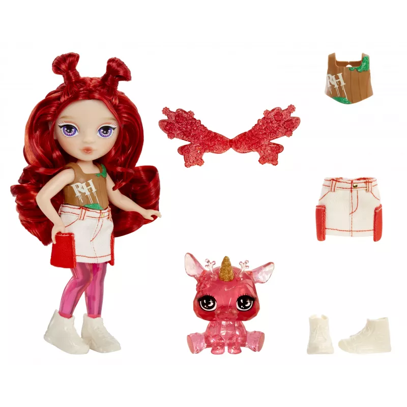 Rainbow High Littles Rainbow Fantasy Fairies -nukke - Apple (punainen)
