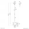 Neomounts TV-kattoteline CL35-340BL22 max. paino 45 kg 23-42