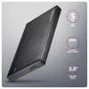 Axagon EE25-XA6C kompakti alumiininen USB-C 5 Gbit/s – SATA 6G ulkoinen kotelo 2,5