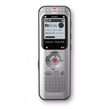 Sanelukone Philips Voice Tracer DVT2015 sisäinen muisti Flash-kortti hopea 2370 h tallennusaika