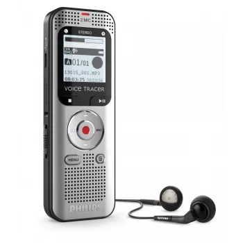 Sanelukone Philips Voice Tracer DVT2015 sisäinen muisti Flash-kortti hopea 2370 h tallennusaika