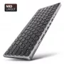 Axagon HMC-KB-NRD, USB 5Gbps -keskitin näppäimistöllä, HDMI 4K/60Hz, 3x USB-A, SD/mSD, ääni, PD100, pohjoismainen asettelu