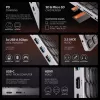 Axagon HMC-KB-NRD, USB 5Gbps -keskitin näppäimistöllä, HDMI 4K/60Hz, 3x USB-A, SD/mSD, ääni, PD100, pohjoismainen asettelu