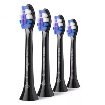 Hammasharjan päät Philips HX6054/88 — 4 kpl:n pakkaus, erittäin pehmeät harjakset, musta