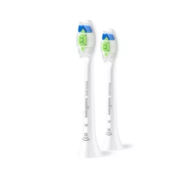 Vaihtoharjaspäät Philips HX6062/87 varaosa 2 kpl:n pakkaus, keskikokoiset harjakset, valkoinen
