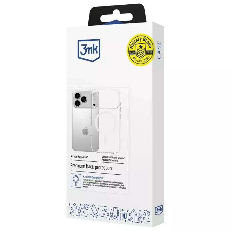 Suojakotelo 3MK Armor MagCase Apple iPhone 17 Pro, magneettikiinnitys, läpinäkyvä/savunvärinen