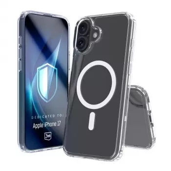 Puhelinkotelo 3MK Apple iPhone 17, läpinäkyvä TPU/PU-kotelo, 6,3 tuuman (16 cm) näytölle