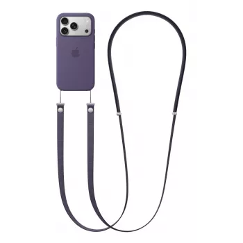 Crossbody-kantohihna Apple MGGJ4ZM/A – violetti, kierrätetty rPET ja ruostumaton teräs, pituus 2,08 m