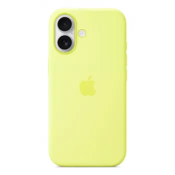 Kuori Apple iPhone 17 silikonikuori MagSafe-yhteensopiva neonkeltainen