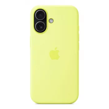 Kuori Apple iPhone 17 silikonikuori MagSafe-yhteensopiva neonkeltainen