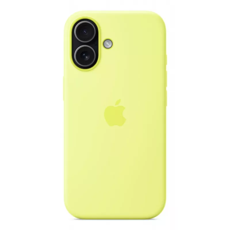 Kuori Apple iPhone 17 silikonikuori MagSafe-yhteensopiva neonkeltainen