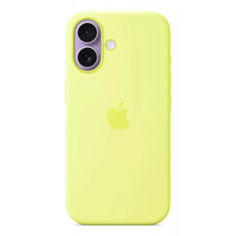 Kuori Apple iPhone 17 silikonikuori MagSafe-yhteensopiva neonkeltainen