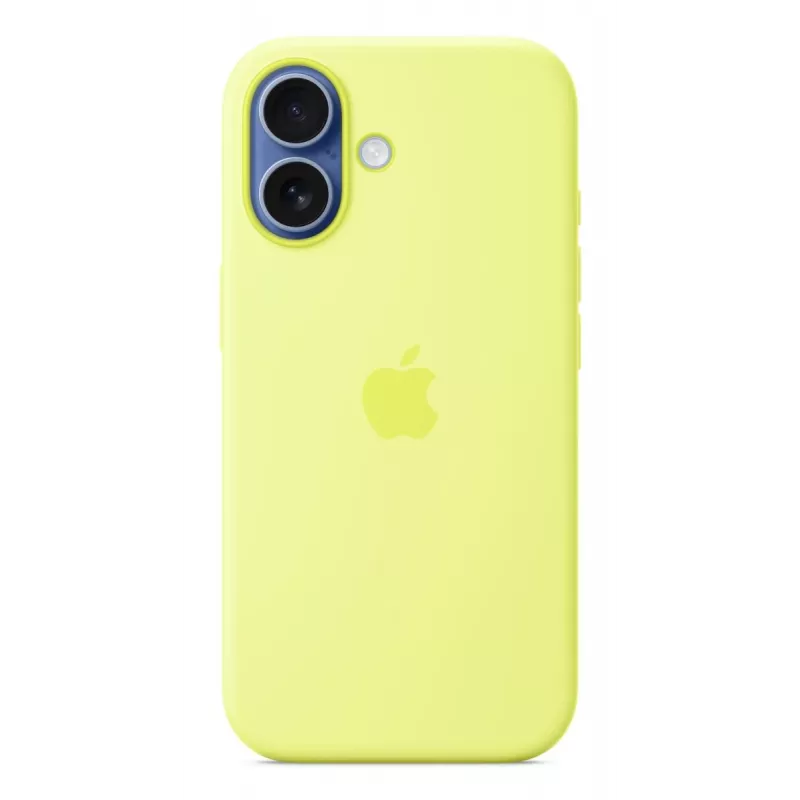 Kuori Apple iPhone 17 silikonikuori MagSafe-yhteensopiva neonkeltainen