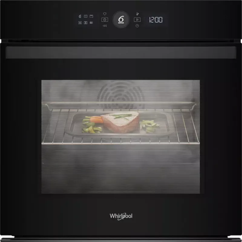 Kalusteisiin asennettava uuni Whirlpool WOI4S8PM0SBA 73 l musta sähkö kosketusohjaus