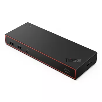 Telakointiasema Lenovo ThinkPad USB4 Smart Dock 5500 – USB4-isäntä, 4x USB-A Gen2, HDMI, Gigabit-Ethernet, 135 W virtalähde, Eclipse musta