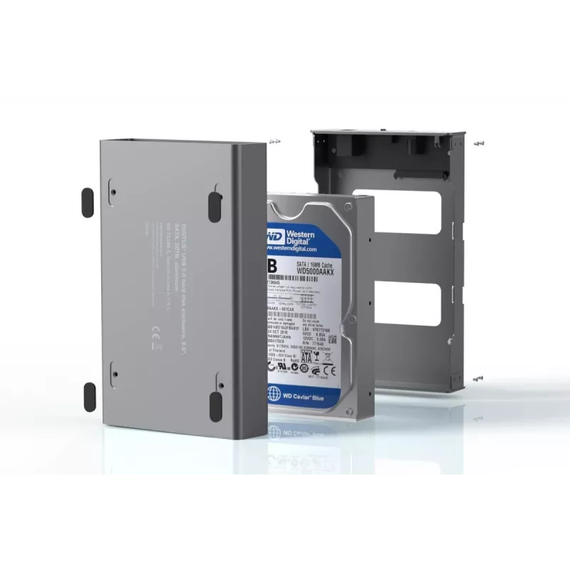 Kiintolevykotelo Digitus DA-71106-1 USB 3.0 3,5 tuuman SATA 16TB alumiini