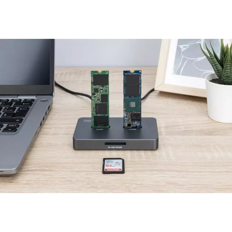 Telakointiasema Digitus DA-71546-1 M.2 NVMe SATA USB-C 10 Gbit/s