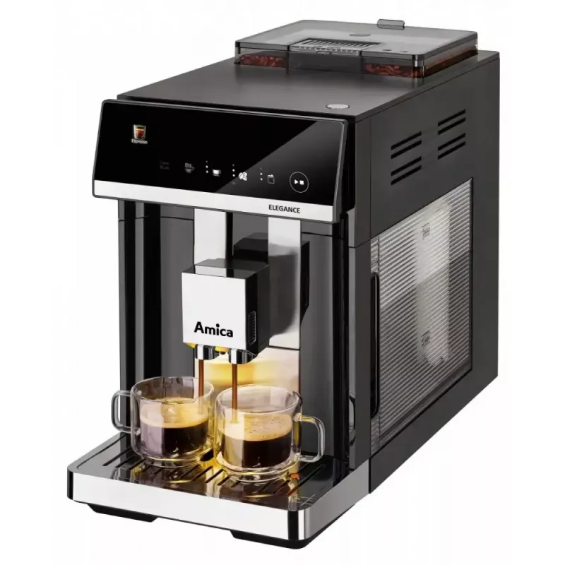 Amica Elegance CM 7011 espressokeitin, teräsmylly, integroitu maidon vaahdotusjärjestelmä