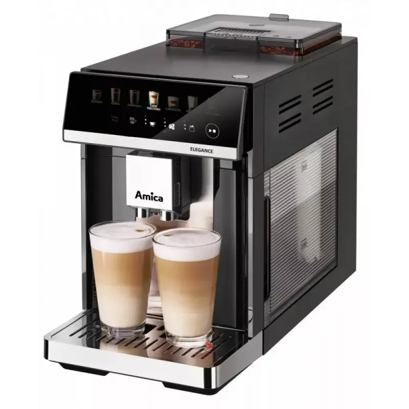 Amica Elegance CM 7011 espressokeitin, teräsmylly, integroitu maidon vaahdotusjärjestelmä