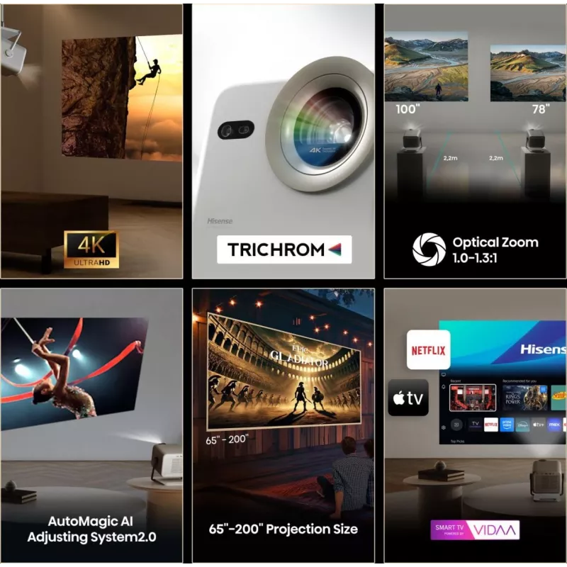 Hisense M2 Pro UHD 4K (3840x2160) 3D harmaa