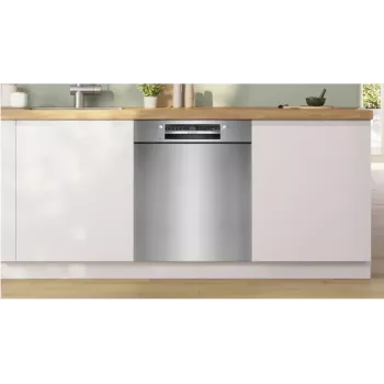 Kalusteisiin asennettava astianpesukone Bosch SMU2HVS06E — 60 cm täysintegroitu, 14 astiastoa, 5 ohjelmaa, lämmönvaihtokuivaus