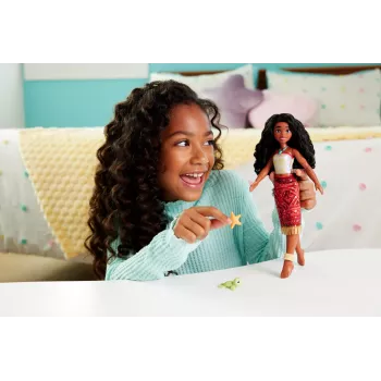 Disney Vaiana 2 lelu, kelluva Tautai Vaiana muotinukke, jossa 2 lisäosaa ja värinvaihtava yläosa
