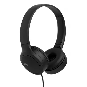 Headset JVC HA-S33UC binauralinen johdollinen päänauha, 2 elementtiä 29,7 mm, 20–20000 Hz, 1,2 m kaapeli, inline-mikrofoni, musta