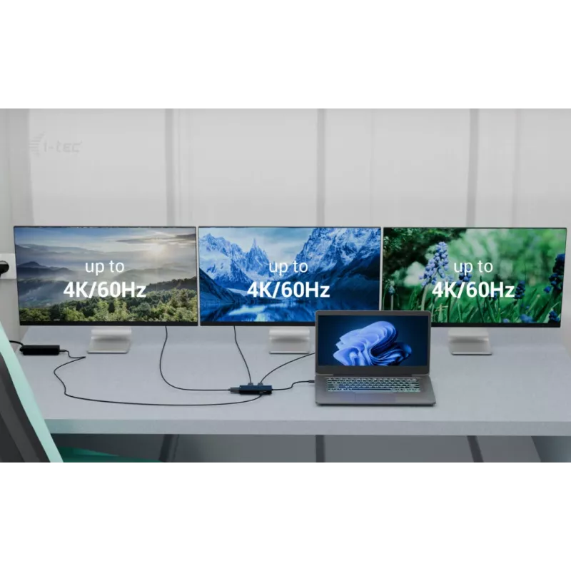 i-tec USB-C Triple 4K HDMI -videosovitin, Power Delivery 100W