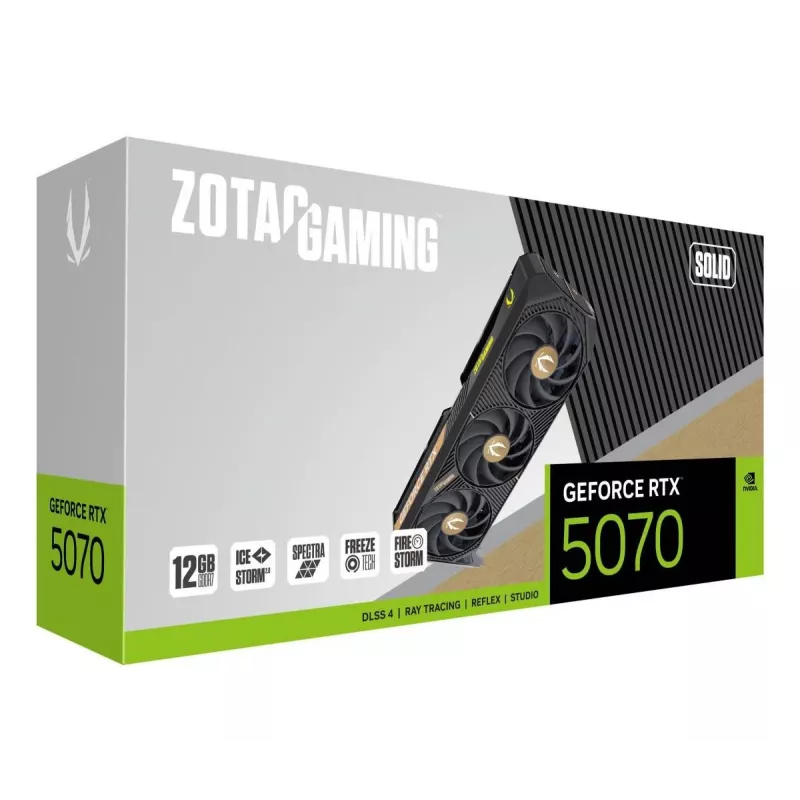 ZOTAC -näytönohjain - GeForce RTX 5070 - 12 GB GDDR7 - ZT-B50700D-10P