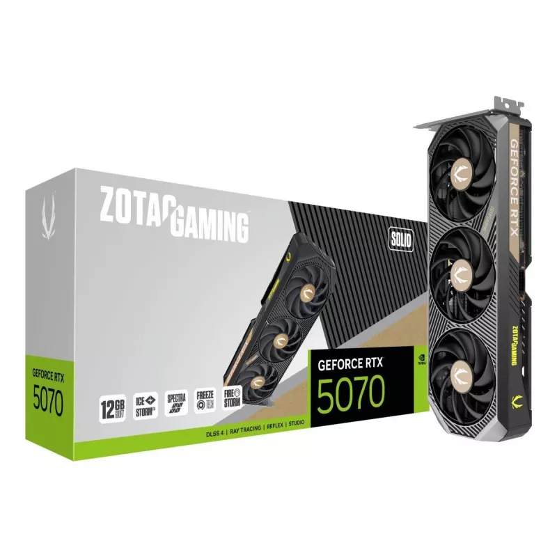 ZOTAC -näytönohjain - GeForce RTX 5070 - 12 GB GDDR7 - ZT-B50700D-10P