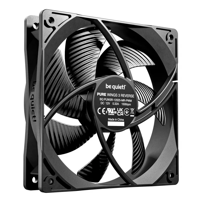be quiet! Pure Wings 3 120mm | PWM Reverse Triple-Pack -tietokonekotelon tuuletin 12 cm musta 3 kpl