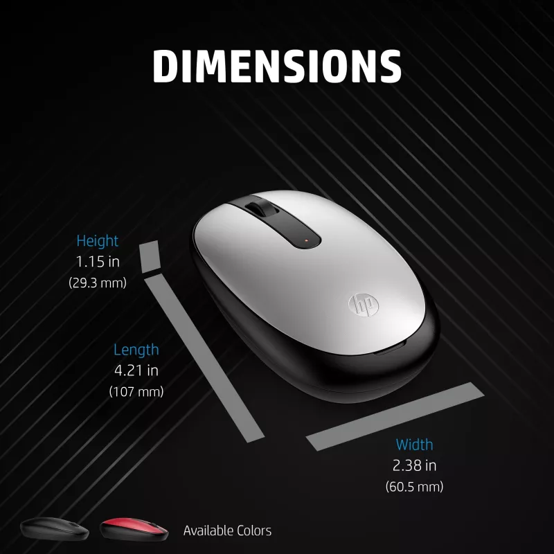 HP 240 musta Bluetooth-hiiri, molempikätinen, optinen, Bluetooth, 1600 DPI, musta