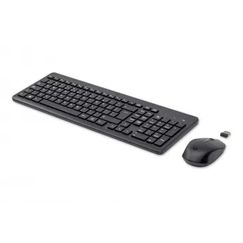 HP 330 langaton hiiri- ja näppäimistöyhdistelmä, täysikokoinen (100 %), langaton, RF langaton, QWERTY, musta, hiiri mukana