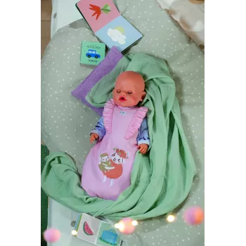 Nuken makuupussi ZAPF BABY born Schlafsack Flower, kangas, taitettava, lapsille 3-vuotiaasta