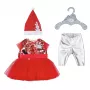 Nuken mekko ZAPF BABY born Xmas Dress 43 cm nukeille, tekstiili, monivärinen, taitettava, ikä 3–12