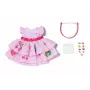 Nuken mekko ZAPF BABY born mekko Pinplaylla 43 cm nukelle, monivärinen, taitettava, ikä 3+