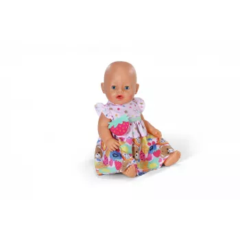 Nuken mekko ZAPF BABY born Kleid Früchte 43 cm nukeille, monivärinen, taitettava, ikä 3+