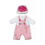 Nuken vaatesetti ZAPF BABY born potkupuku ja hattu 43 cm nukeille, monivärinen, taitettava, yli 3-vuotiaille