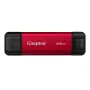 Ulkoinen SSD Kingston 512 GB Dual USB-A/USB-C kannettava, USB 3.2 Gen 2, luku 1050 MB/s, kirjoitus 950 MB/s, musta/punainen