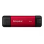 Ulkoinen SSD Kingston 2 TB Dual USB-A/USB-C, USB 3.2 Gen 2, luku 1050 MB/s, kirjoitus 950 MB/s, musta/punainen