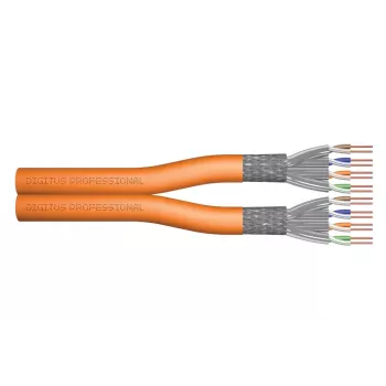 DIGITUS asennuskaapeli - Cat 7 - S/FTP - AWG 23/1 - Duplex - 100 m - oranssi