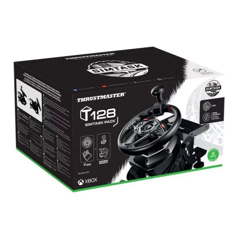Thrustmaster T128 musta USB -ratti + polkimet analoginen PC, Xbox One, Xbox Series S, Xbox Series X