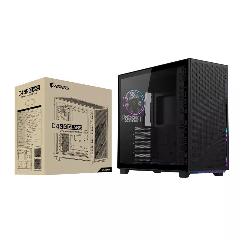PC-kotelo GIGABYTE C400 Midi Tower musta