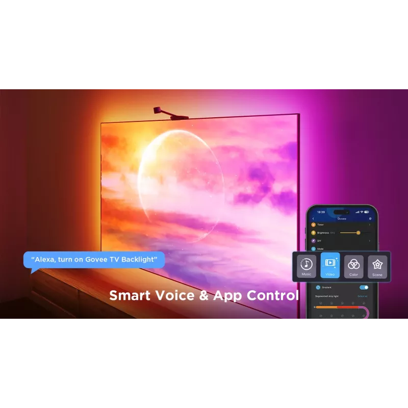 Älyvalonauha Govee H6098 — Wi‑Fi/Bluetooth, musta, 2 kWh/1000h, energialuokka G