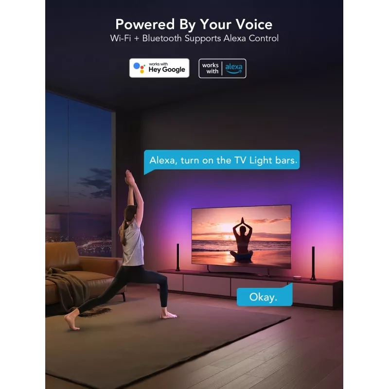 Govee H6046 TV-valopalkit | LED-valaistus | RGBIC, 2.4GHz WLAN, Bluetooth